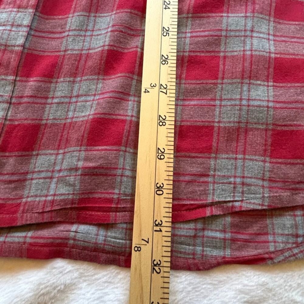 Pendleton Mens XXL Red Gray Plaid Short Sleeve Frontier Cotton Shirt - Picture 4 of 6